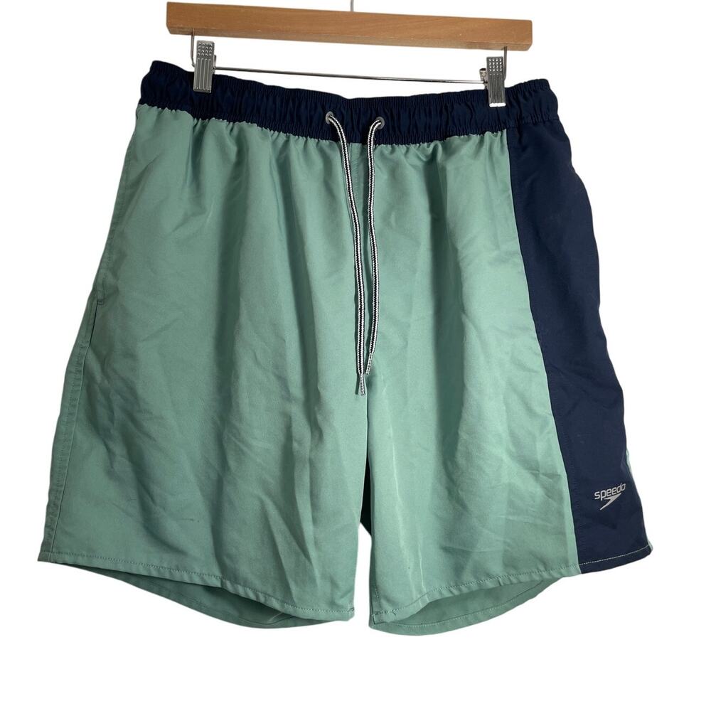 Speedo Men's Colorblock Volley Swim Shorts "Oil Blue" Large